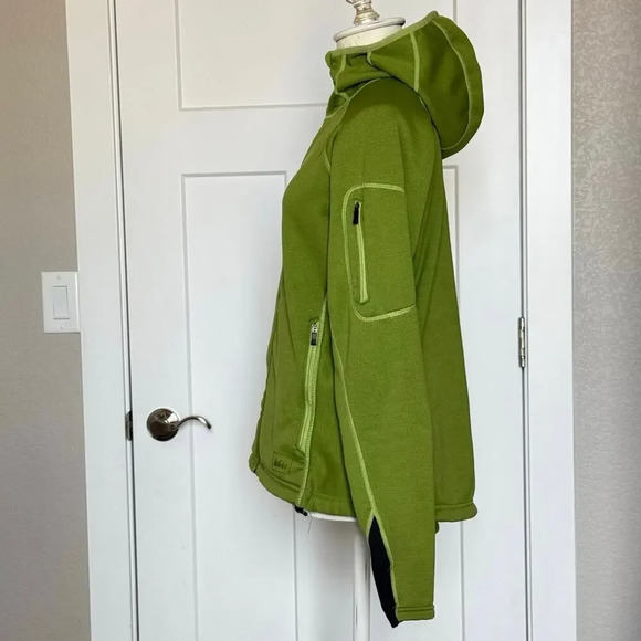 REI Ladro Polartec Hooded Full Zip Jacket Women's Size M Green - Picture 4 of 10